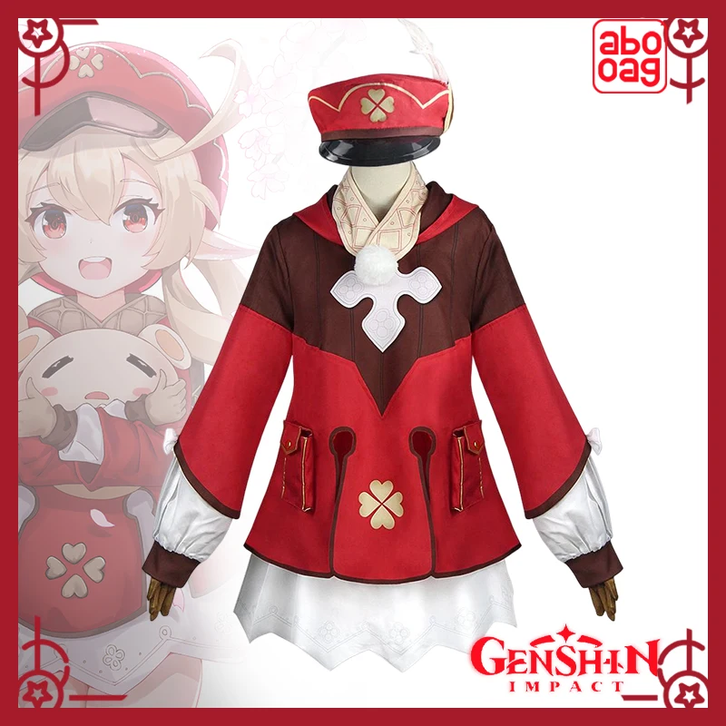 

Костюм для косплея Klee Genshin Impact, парики, обувь, одежда для вечеринки, семейный карнавал, Рождественская вечеринка