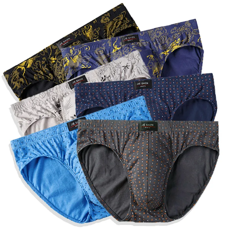 

6pcs/Lot Large Size 100%Cotton Men Briefs Men's Underwear Male Briefs Underpants for Men Panties Pant Shorts Comfortable Sexy
