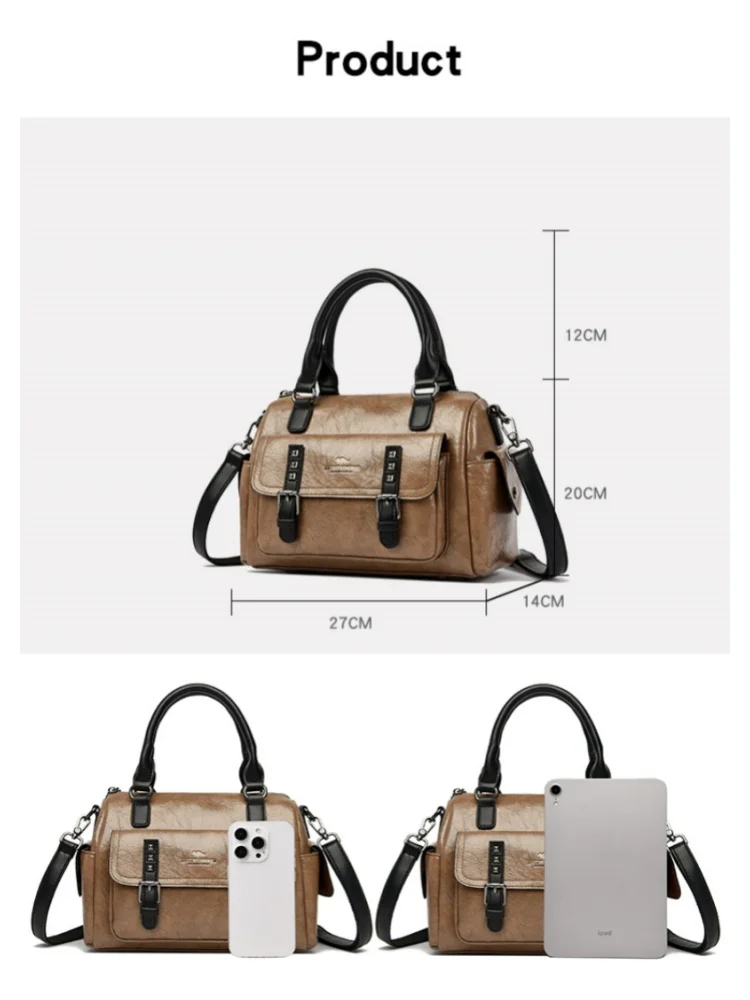 Роскошная модная повседневная сумка-тоут сумка через плечо из мягкой кожи с