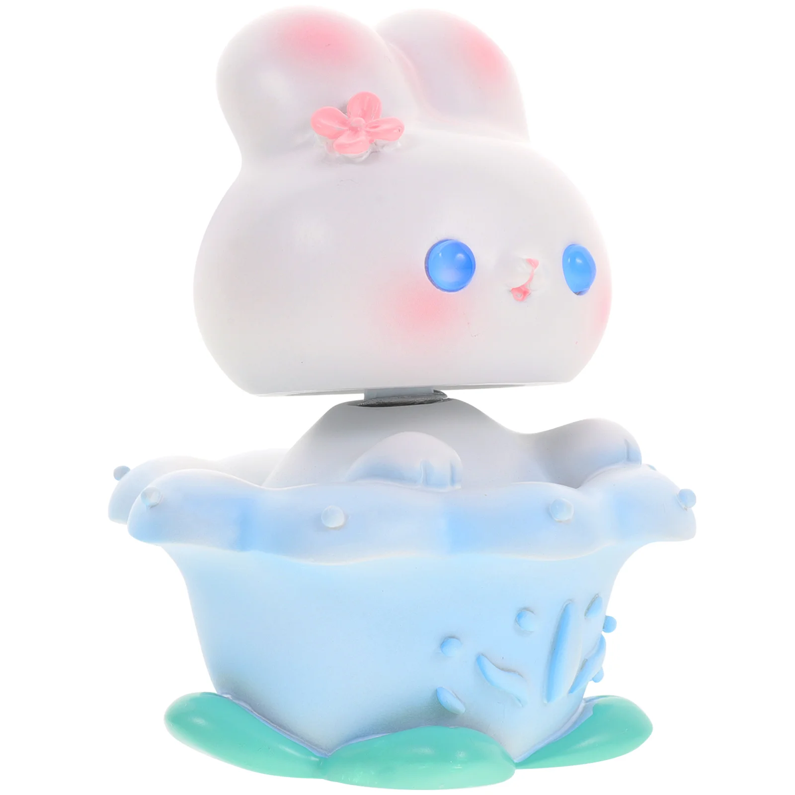 

Bunny Rabbit Easter Figurines Figurine Decorations Miniature Statues Spring Decor Table Dashboard Sculpture Car Head Shaking