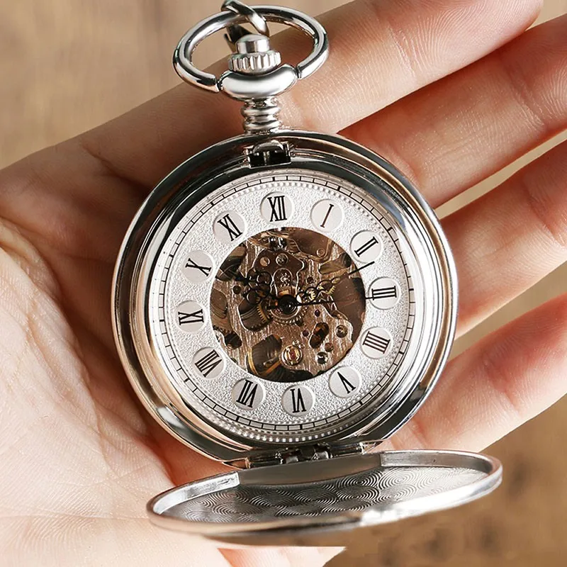 Retro Trendy Frosted Flip Pointer Men's And Women's Pocket Watches Are Suitable For Collection And Gift Giving