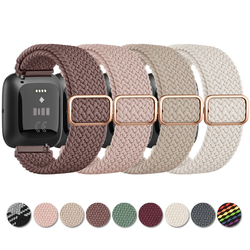 Эластичный Плетеный ремешок для Fitbit Versa 1/Versa 2/Versa Lite, Регулируемый Браслет для Fitbit Versa, специальный ремешок