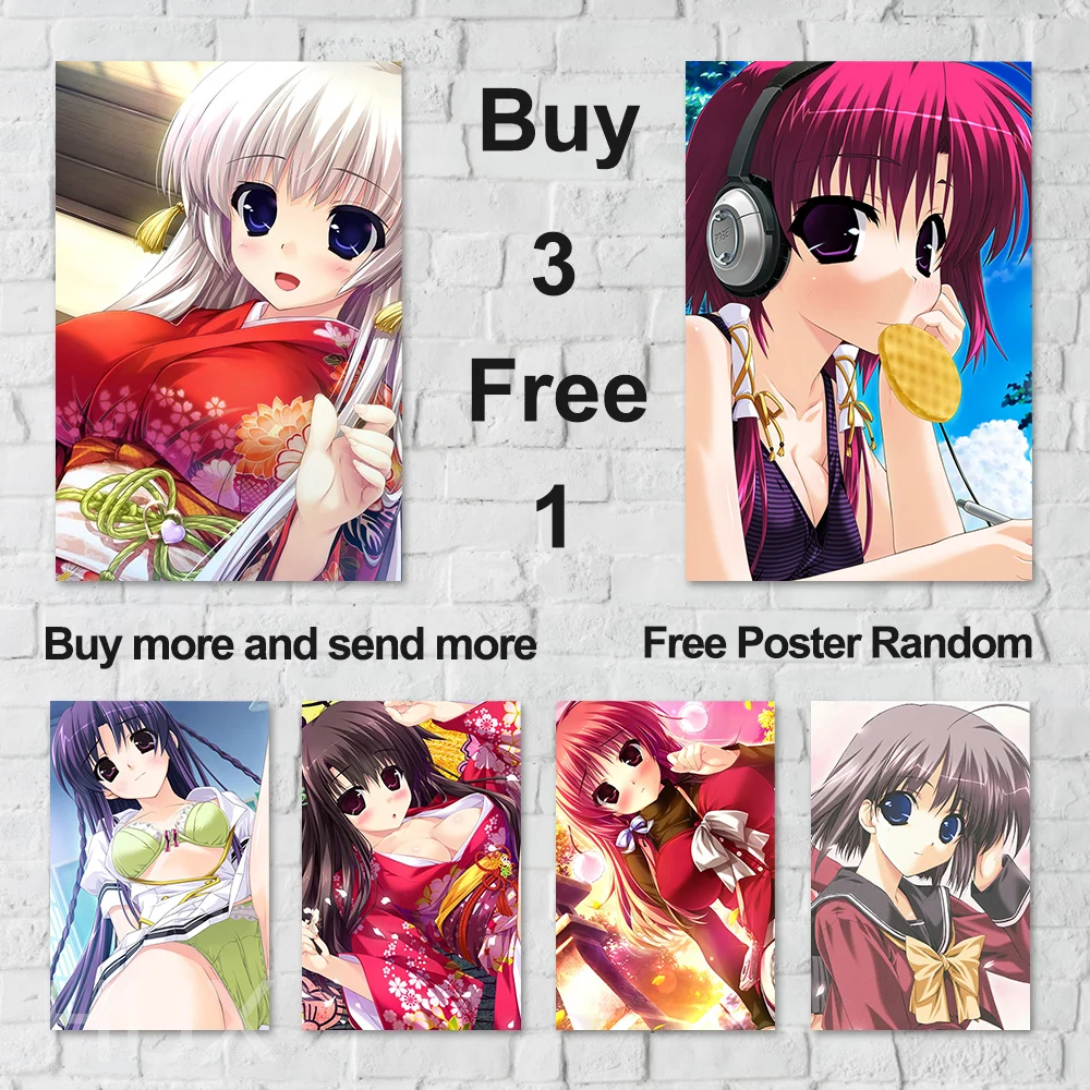 

Japanese Anime Games Canvas Poster Painting Sexy Wall Art Home Bedroom Decorative Collectibles Spring Custom Size Pictures Mural