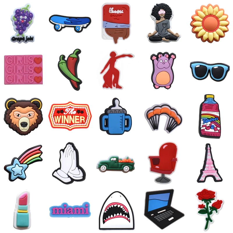 

Men Decorations for Crocs Girl Kids Packs Shoes Accessories Wholesale Bulk Women Charm Set Jeans Para Pins Gifts Shoe Charms Boy