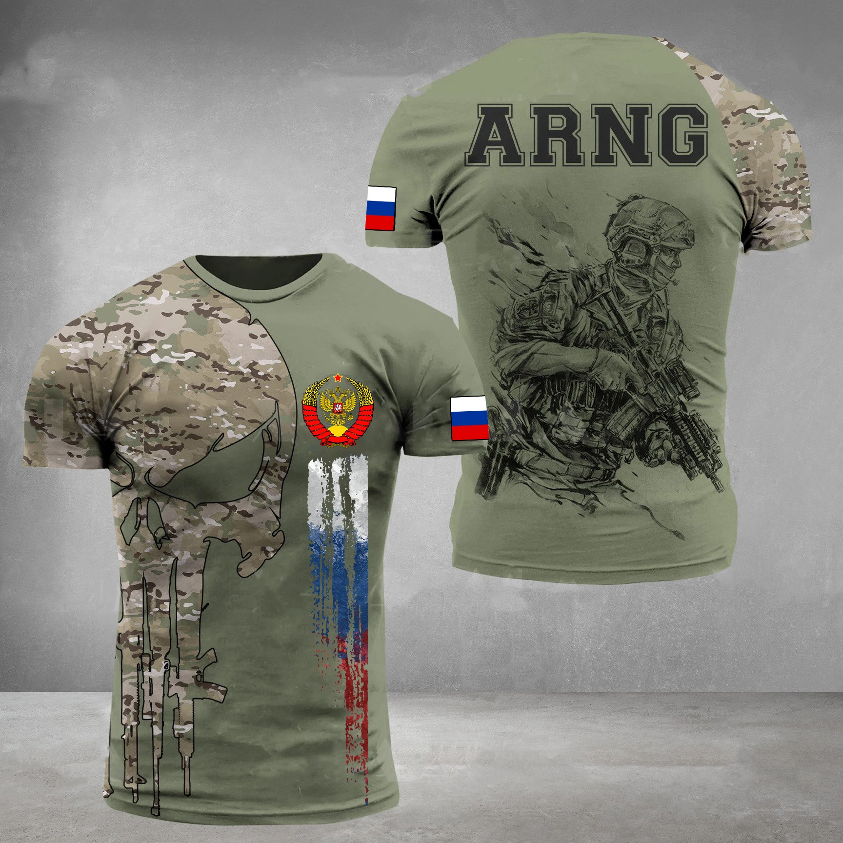 

Russia Army Camouflage Men Ladies T Shirt Commando ARMY-VETERAN 3D Special Forces Short Sleeve Tactical Shirts Men's Clothing