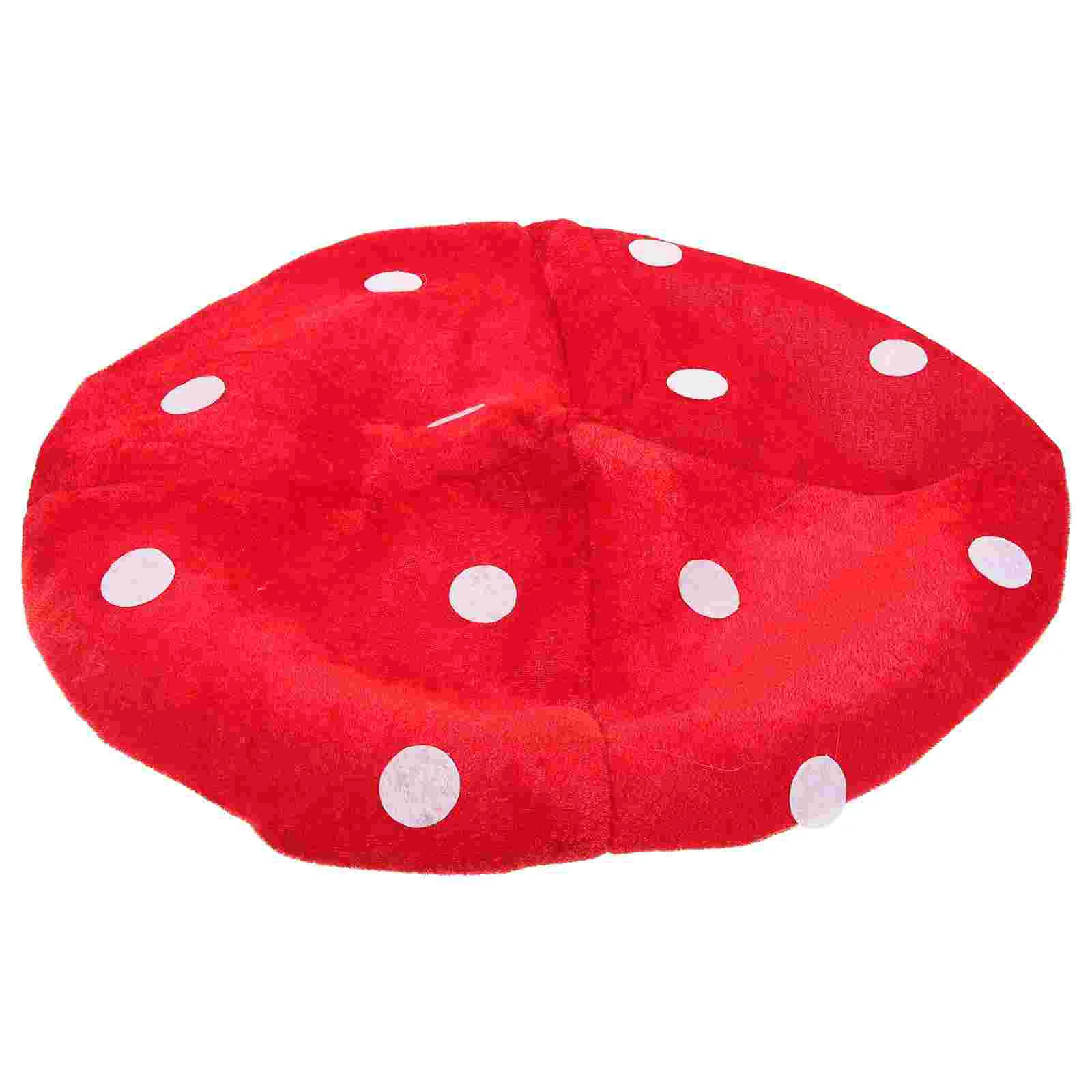 

Red Mushroom Hat Funny Party Hat Lolita Kawaii Cap Vintage Painter Hat for Party Props Kids Costume Party Supplies