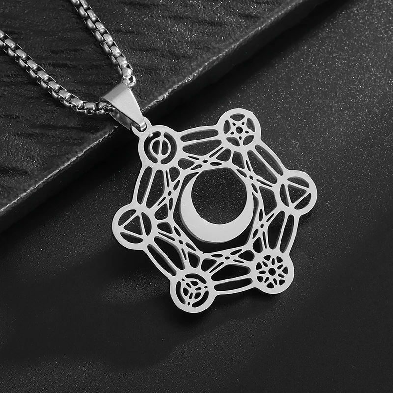 Колье Metatron из нержавеющей стали с изображением цветка жизни чакры арчанделя