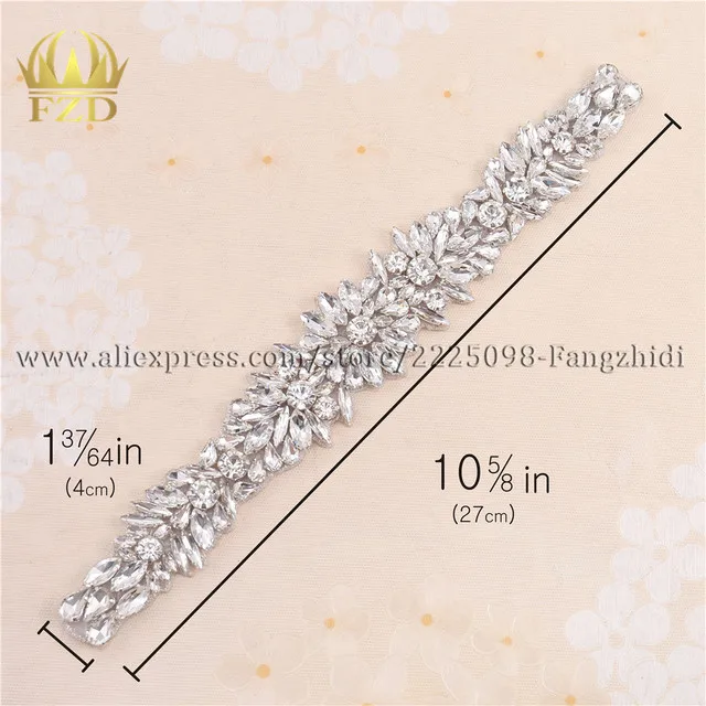

(1 piece) Clear Rhinestones Trim Crystal Dress Cummerbund Fashion Strass Appliques Crystal Waistband Belt Wedding Accessories