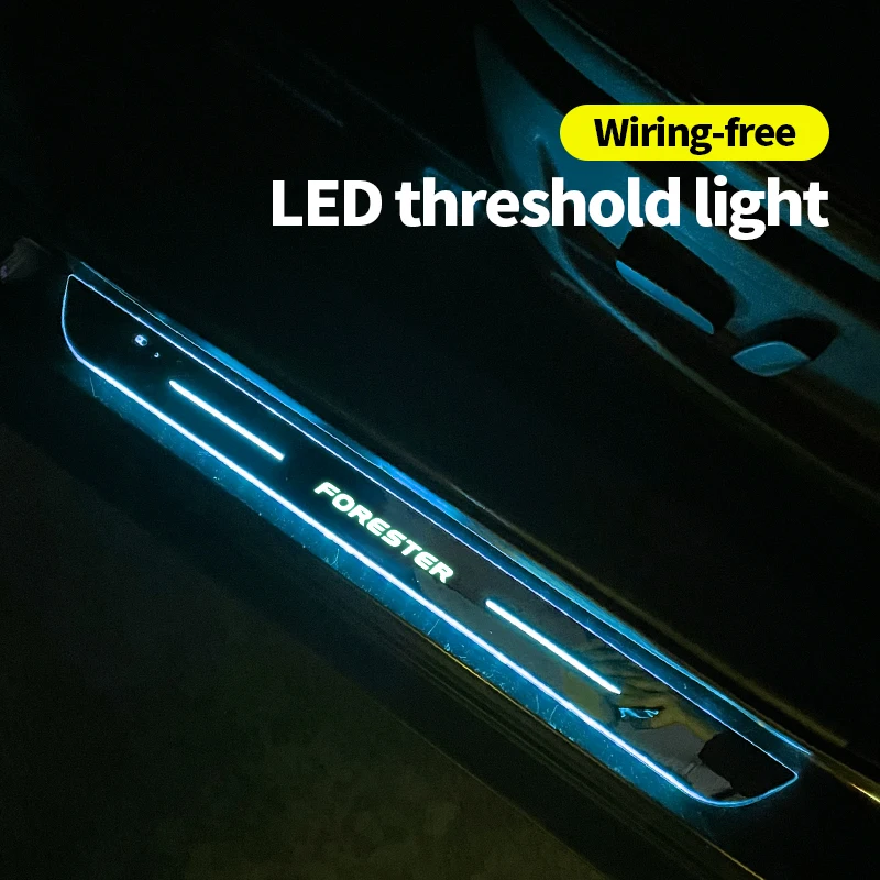 

Acrylic USB Power Moving LED Welcome Pedal Car Scuff Plate Pedal Door Sill Pathway Light For Subaru Forester SG SH SJ SK
