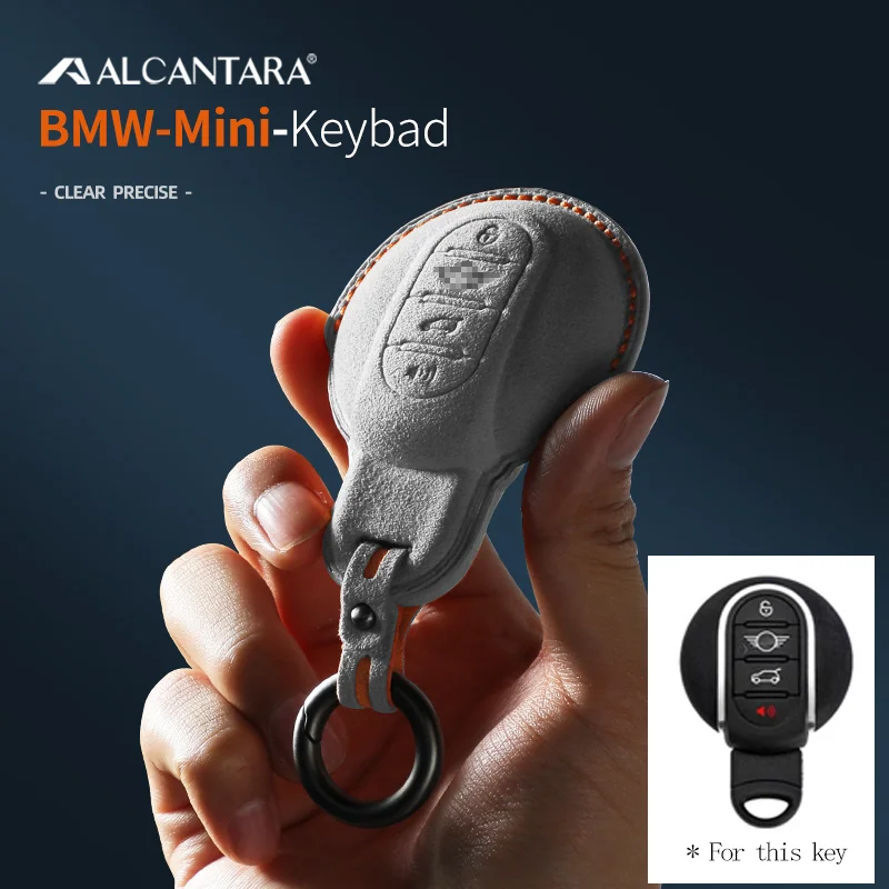 

Alcantara Suede Car Key Case Cover Shell Bag For BMW Mini Cooper R56 ONE JCW F54 F55 F56 F57 F60 R58 R59 Mini Countryman Clubman