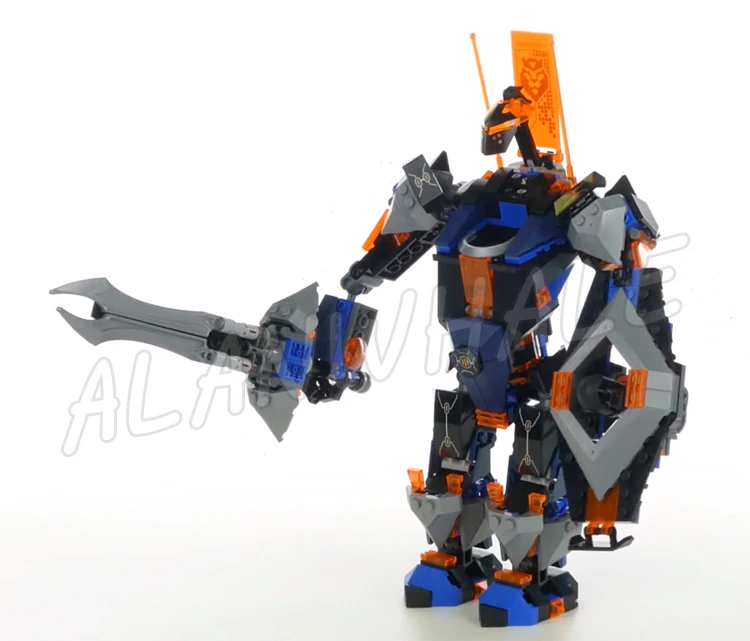 543 шт. Nexoes Knights The Black Mech Skeletal Lava Fly Lair Catapult 10519 Строительные блоки Игрушка