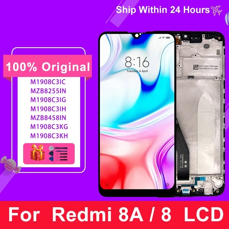 

6.22" For Xiaomi Redmi 8 LCD Display Touch Screen Digitizer For Redmi 8A Display LCD M1908C3IC MZB8255IN Replacement Parts