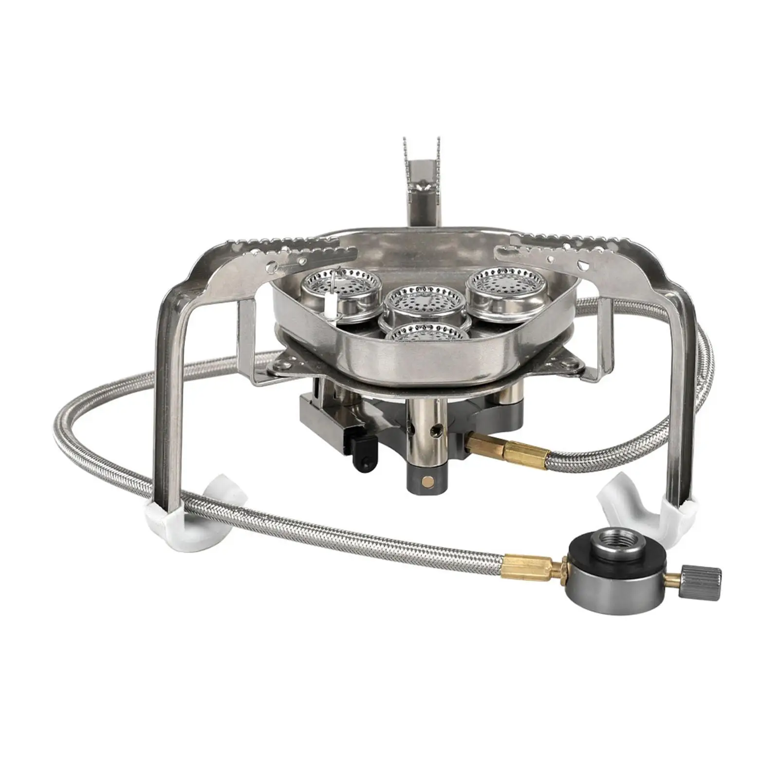 

Camping Gas Stove Backpacking Stove Lightweight Foldable Strong Firepower Gas Burner Cooker for Picnic Garden Travel Hiking
