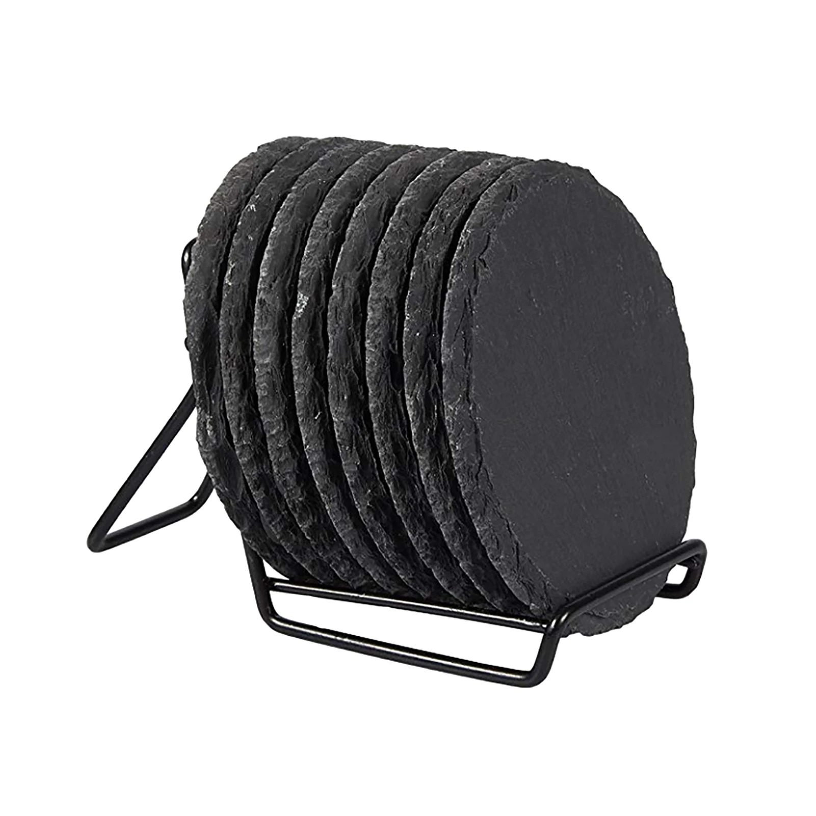 

8pcs Heat Insulation With Holder Restaurant Non Slip Coaster Set Portable Kitchen Washable Dinning Table Coffee Tea Reusable