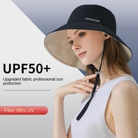 fishermans hat womens summer seaside sunscreen hat anti ultraviolet travel thin face covering sun hat ice silk breathable