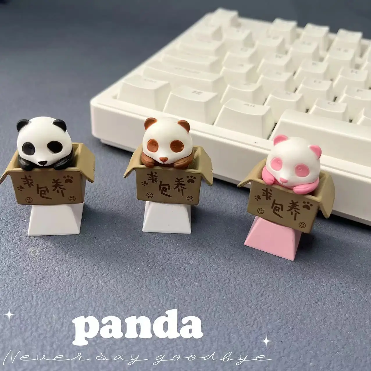 Мультяшная аниме милая панда колпачки клавиш ESC прозрачная игровая механическая