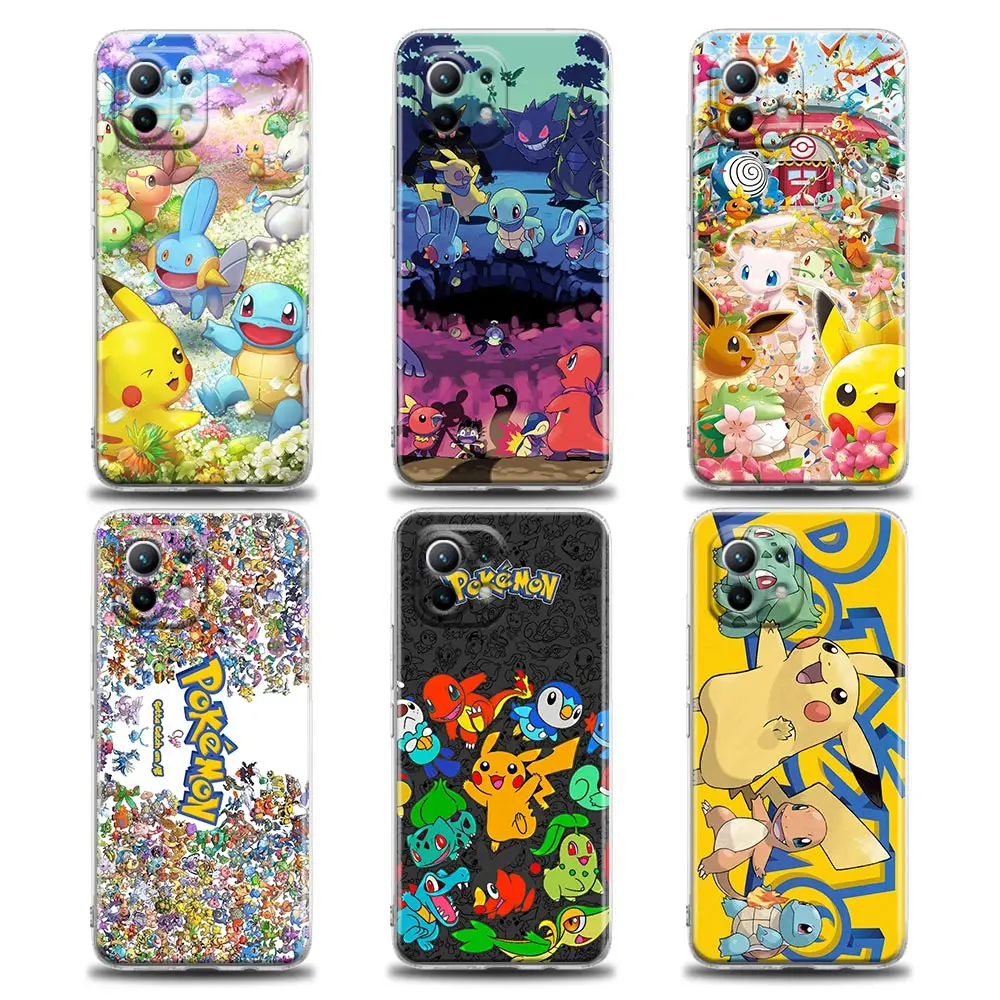 

Transparent Case For Xiaomi Mi 12 11 Lite 5G NE 13 11T 12T Pro 9T Note 10 Poco X3 Pro NFC F3 M5s Cover P-Pokemons Pocket Monster