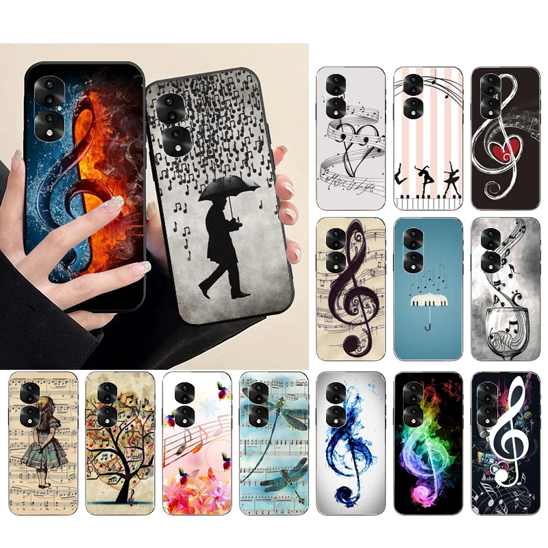 

Phone Case For Huawei P50 Pro P30 P40 Lite P40Pro P20 lite Honor 9A 10XLite 8X 20 8A 10I Music Notes Case