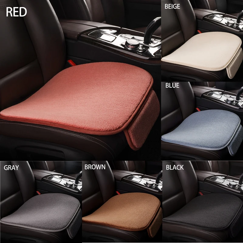 

1 шт. чехол на переднее автомобильное сиденье из флиса, Нескользящая подушка на сиденье, универсальный защитный коврик для сиденья, коврик, а...