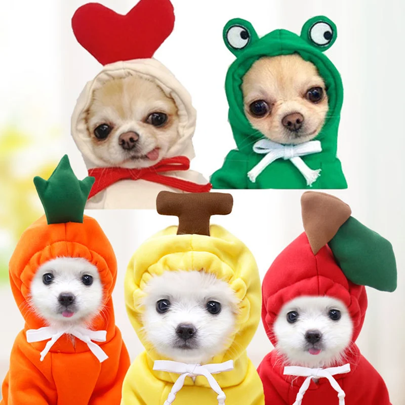 

Fun Fruit Dog Clothes Puppy Pet Hoodies Clothing For Dogs Coat Jacket Soft Warm Dog Costume Cat Clothes For Small Medium Dogs
