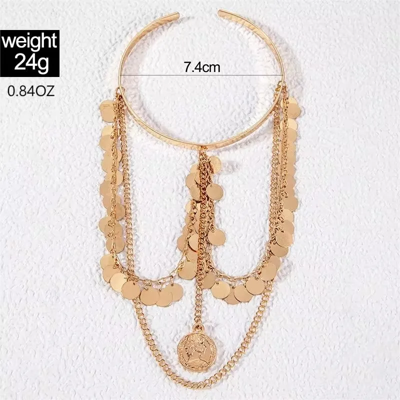 Модный женский браслет Tocona с перекрестными вставками стиль звезда золотой цвет