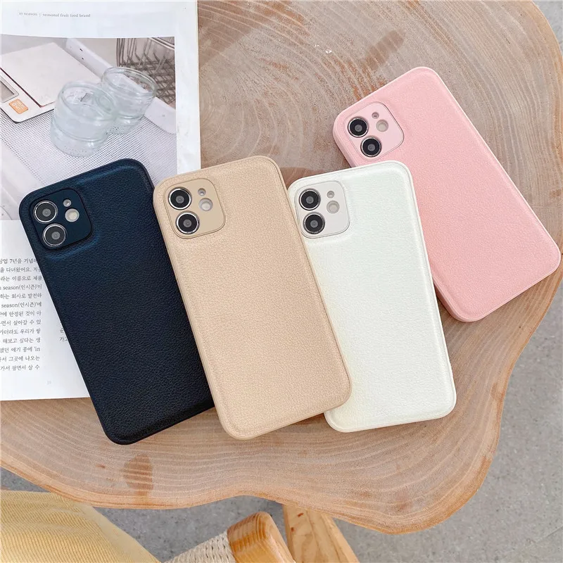 

Iphone14 Case Korean Wind Ins Autumn And Winter Gentle Milk Tea Color Iphone12/13pro Max Leather Phone Case For 11pro/XR/XS