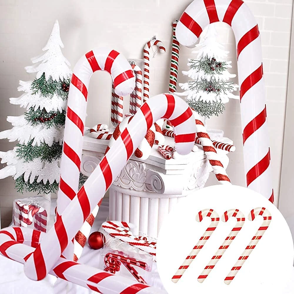 

120/90CM Inflatable Christmas Candy Canes Inflatable Candy Sticks for Xmas Indoor Outdoor Decoration 2023 New Year Party Favors