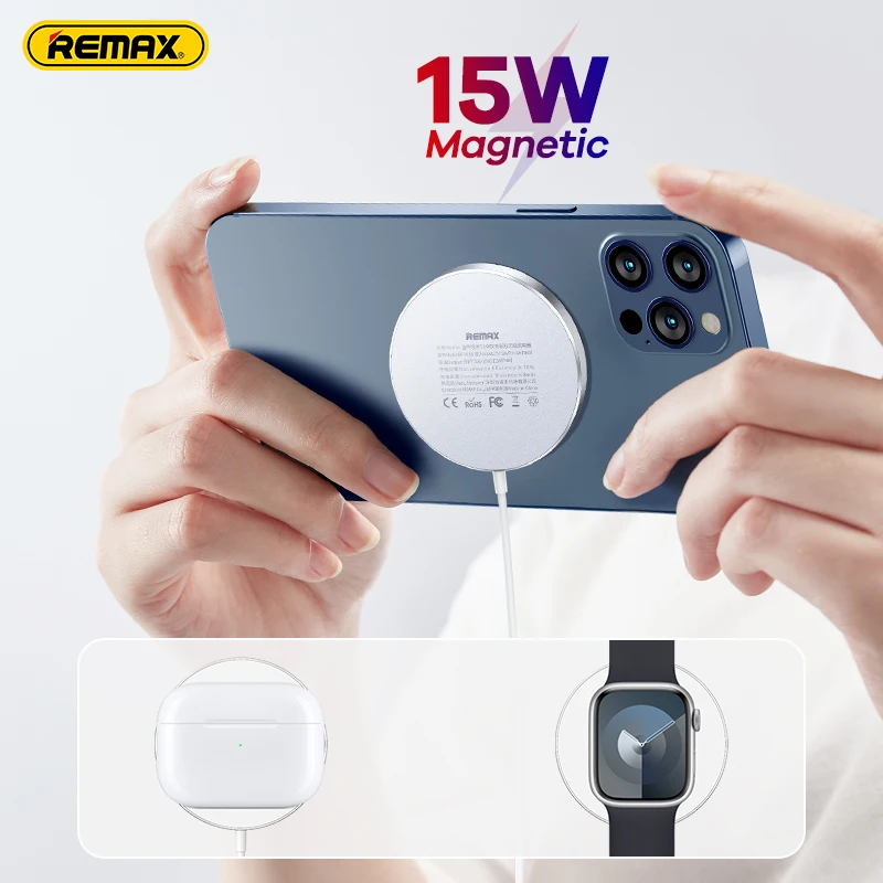 Подставка для беспроводного зарядного устройства Remax 3 в 1 15 Вт IPhone 16 14 13 Apple Samsung Watch