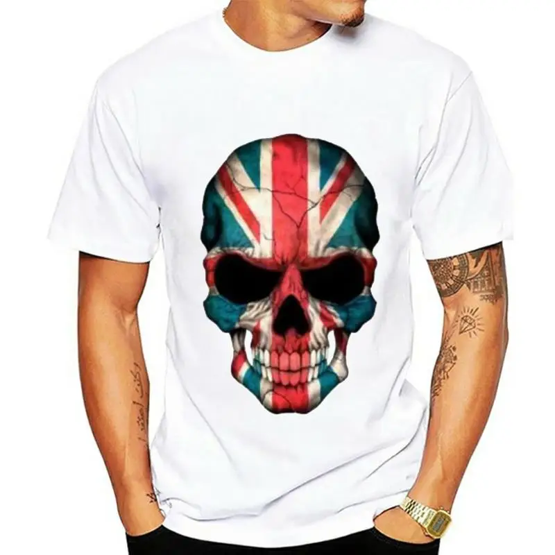 

British Flag Skull T Shirt England UK Union Jack London Punk Cool Gift Tee 207