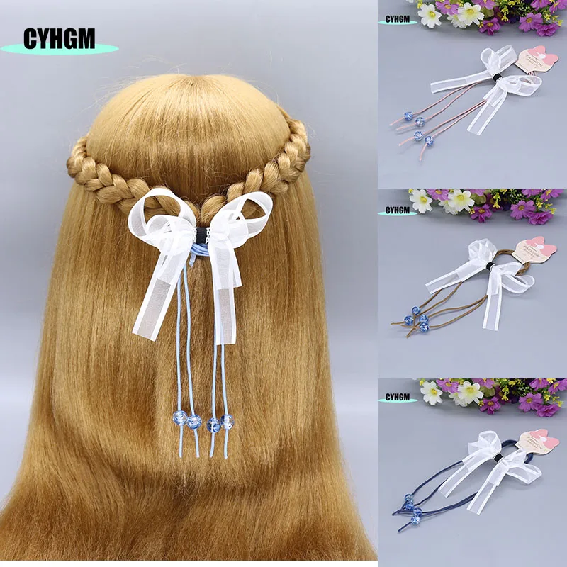 

New Fashion silk scrunchie hair ties big hanfu Elastic hair band ladies hair rubber band womens hair accessories D07-2