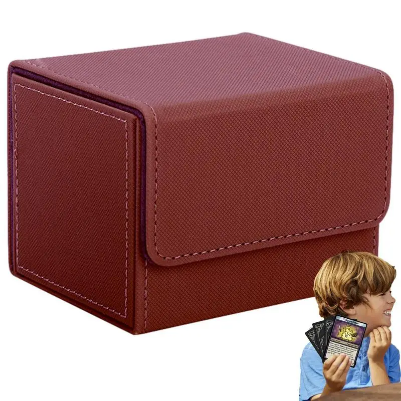 

Deck Box Cards Trading Card Storage Box For Boy PU Card Deck Box For Cards Commander Deck Box Fits 100 Single Sleeved Cards