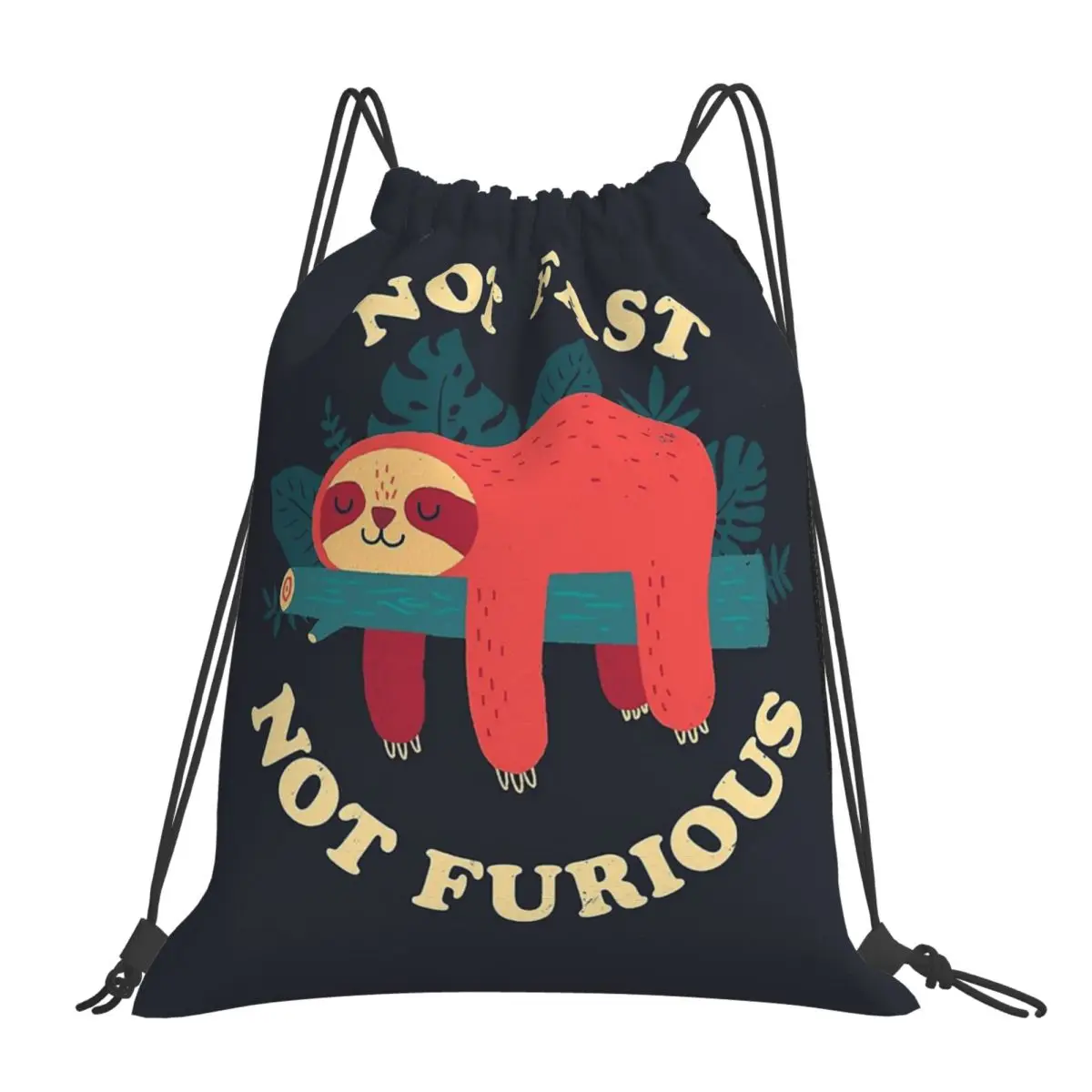 

Not Fast, Not Furious Backpacks Fashion Portable Drawstring Bags Drawstring Bundle Pocket Sundries Bag Book Bags For Students