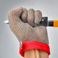 nmshield stainless steel 304 wire meat cutting glove level 9 steel cut resistant mesh working knuckle butcher gloves