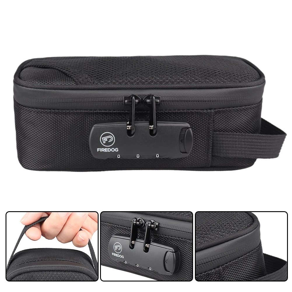 

Camping Tool Bag Multifunction Cigarette Smoking Pipe Bag Oxford Odor Smell Proof with Combination Lock for Hiking Backpacking