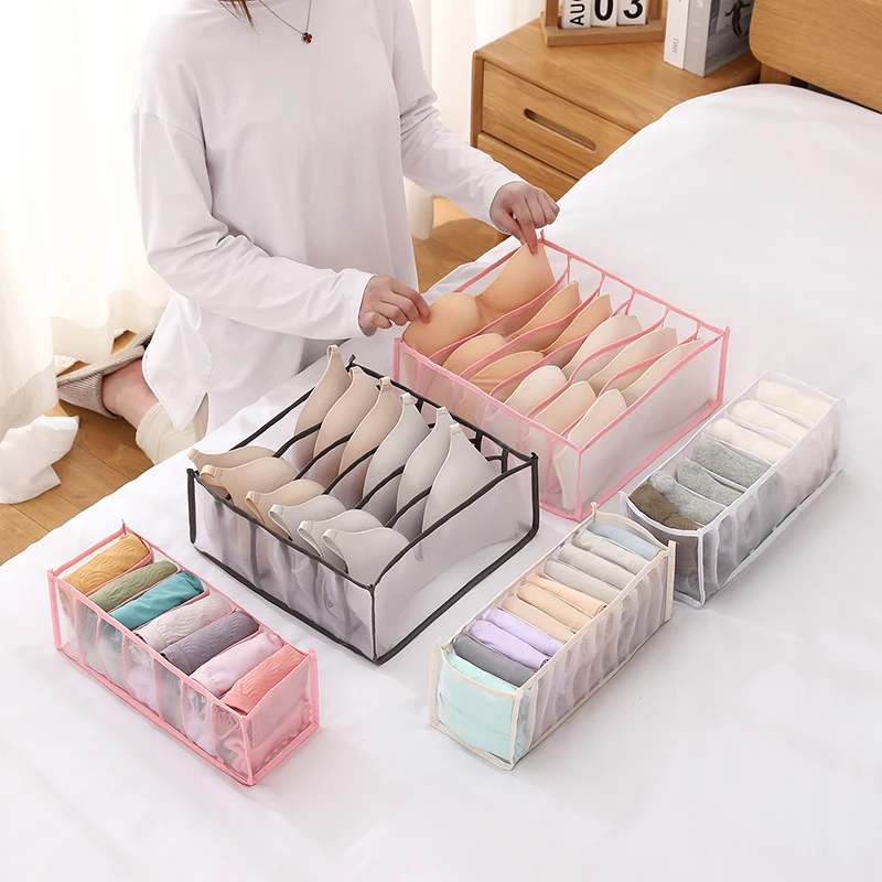 

Underwear For Organizer Clothes Storage Boxes Cabinet Drawer Divider Storage Organizer Bra Pants Sock Closet Organizers