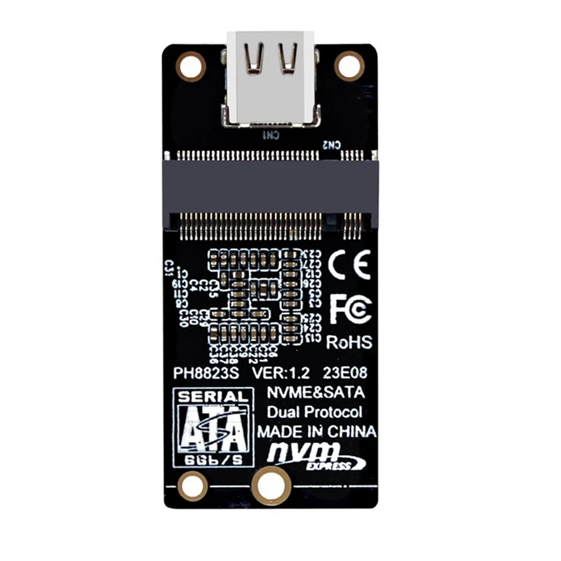 

M.2 NVME/NGFF To USB 3.1 Type-C Enclosure Adapter JMS581 Type-C USB3.1 Gen2 10Gbps For M2 SSD 2230/2242/2260/2280