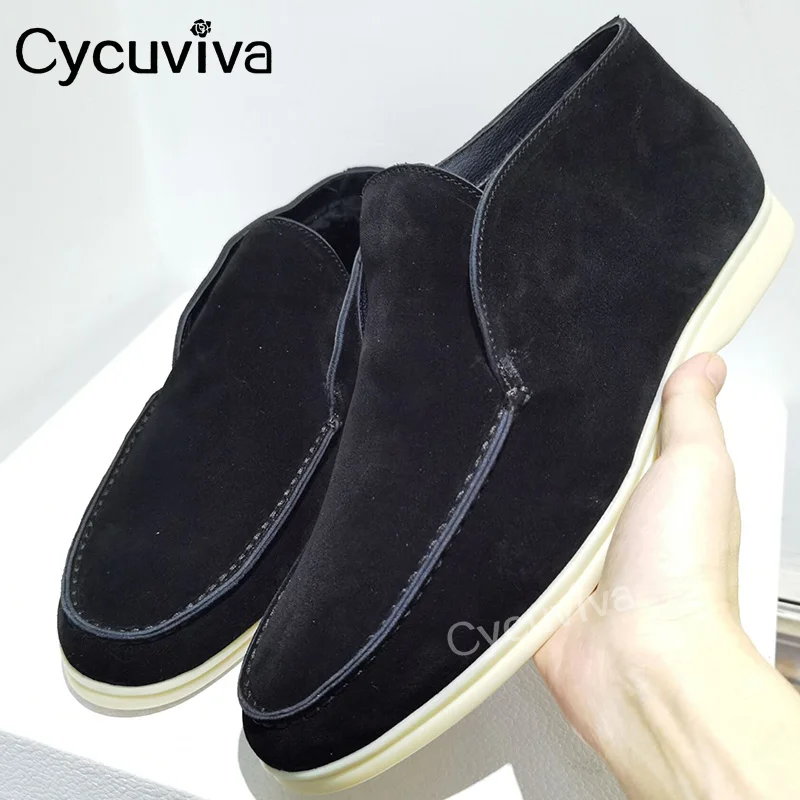 Туфли Cycuviva мужские и женские замшевые на плоской подошве