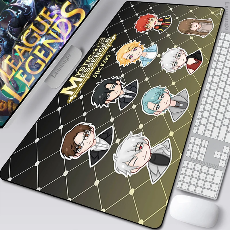 

Коврик для мыши для геймеров Mystic Messenger, коврик для мыши Xxl, игровой Настольный коврик в стиле аниме, большие аксессуары, коврики для клавиатур...