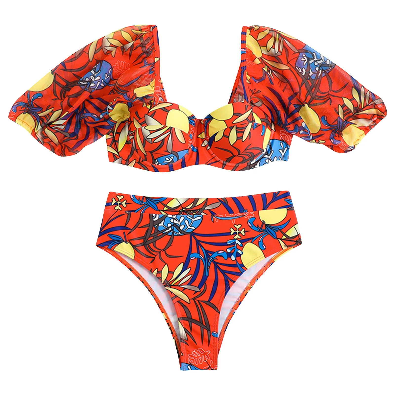 

Модный женский пикантный купальник с принтом, консервативные купальники бикини, женский купальник, 2023