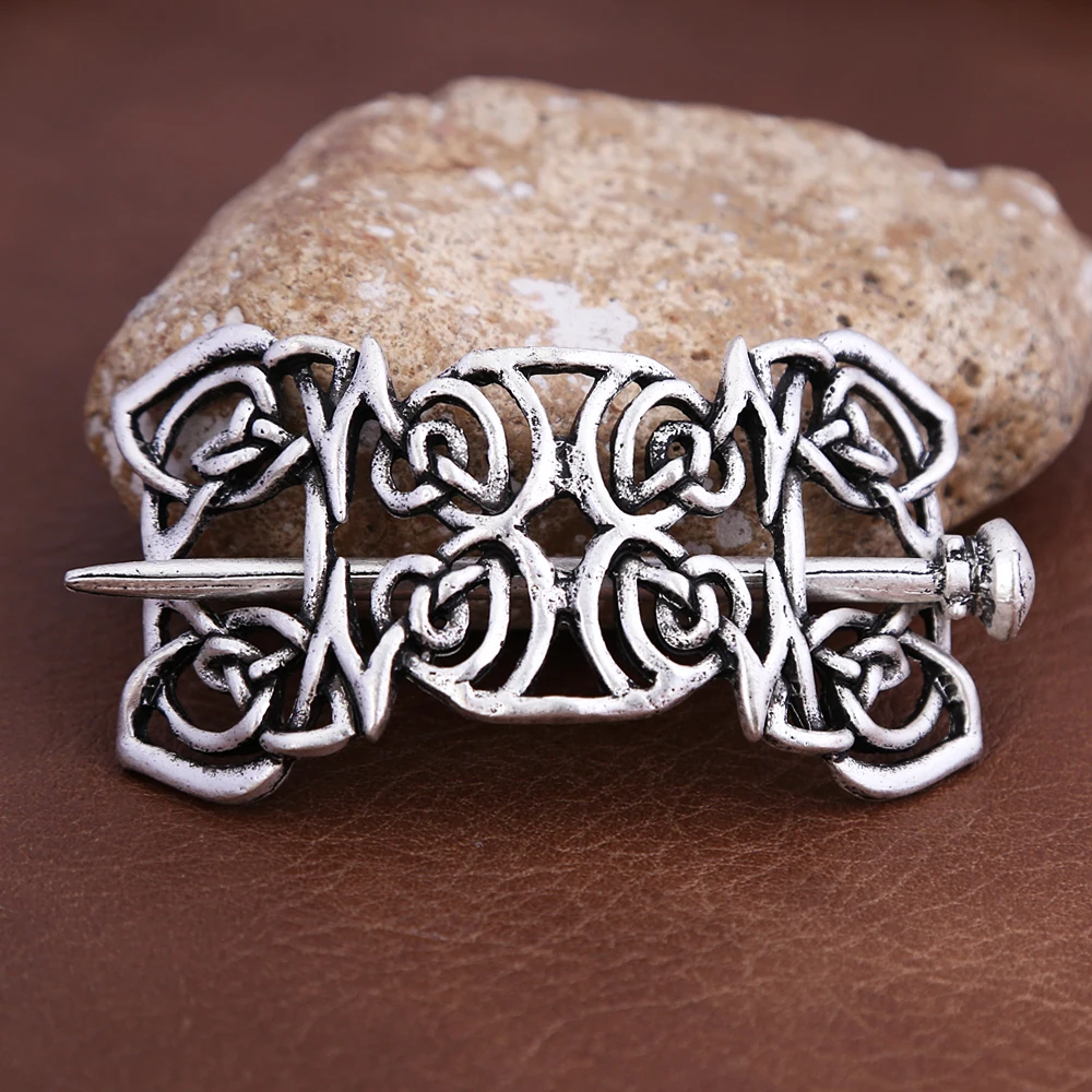 Viking Celtics Knot Hairpins Set Women Norse Runes Crown Antique Metal Hair Stick Slide Jewelry Accessories