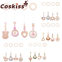 coskiss baby supplies rabbit love animal pendant four piece set of children early education rattle baby room decoration toy