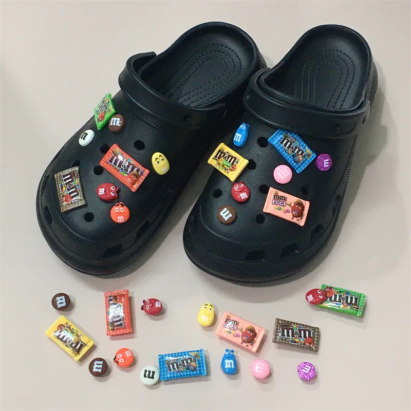 

Аксессуары Croc Chams 2023, "сделай сам", цветок для обуви, имитация еды, игра, радуга, M Bean, конфеты, закуска, украшение, Пряжка для обуви, украшение