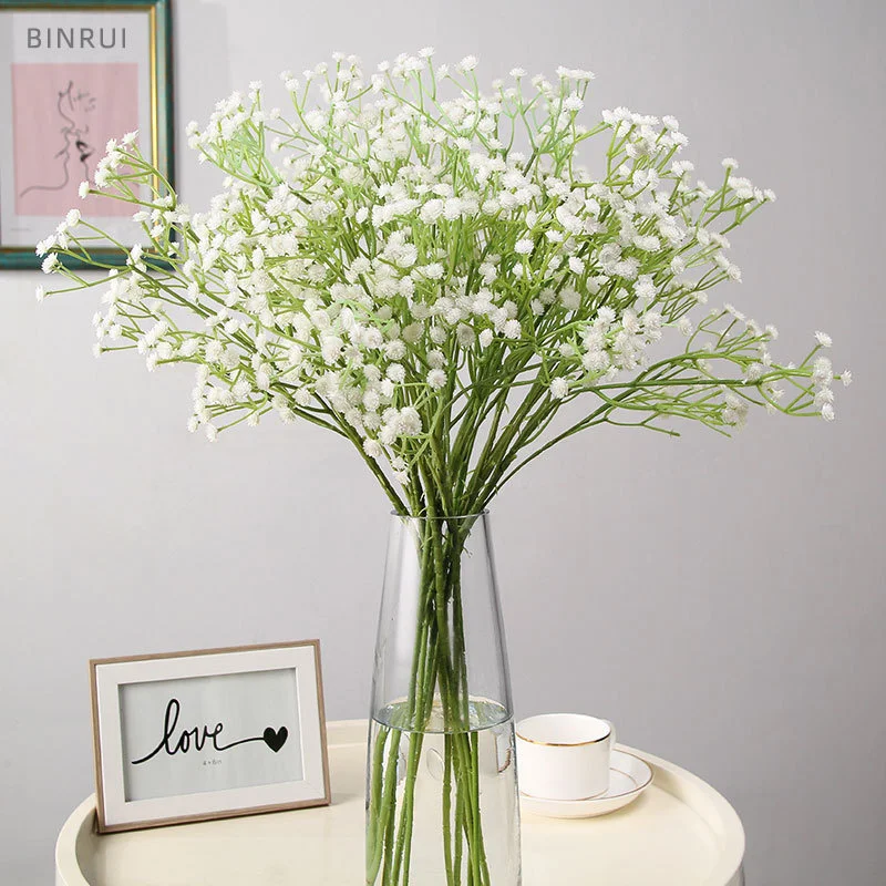 

90Heads 52cm Babies Breath Artificial Flowers Plastic Gypsophila DIY Floral Bouquets Arrangement for Wedding Home Decoration