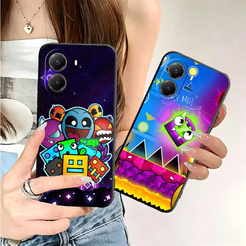 Фото Мягкий силиконовый чехол для телефона Xiaomi Poco M8 F8 X8 Pro Max Geometry Dash Game Shell X7 F7 M7 X6 X5 Redmi 15C 15A X4 X3 M6 M5S №2