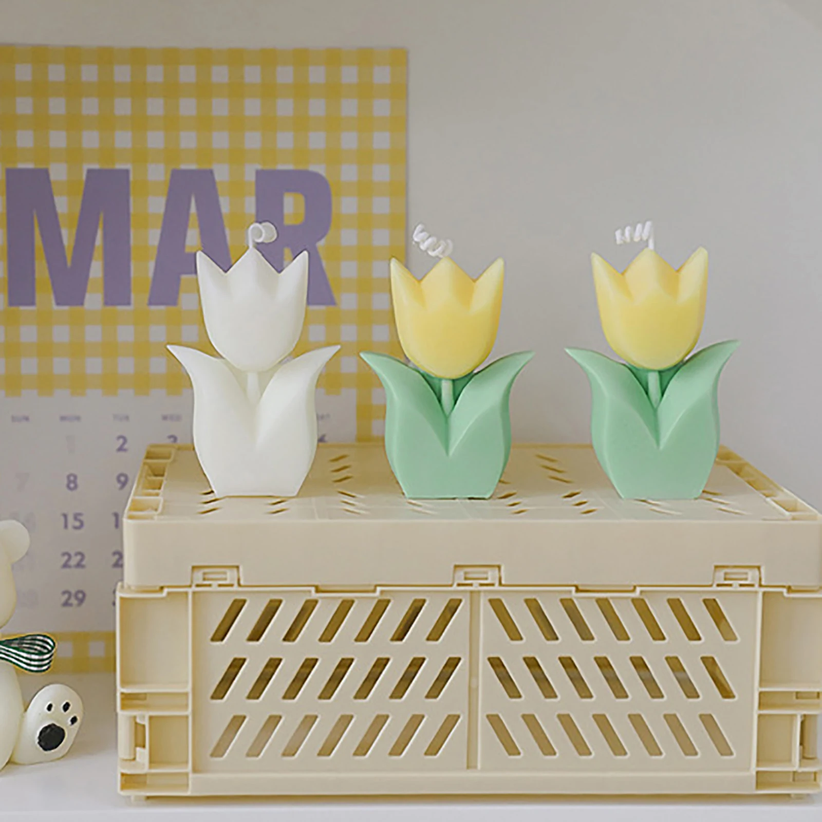 Свеча-тюльпан Цветные Цветочные ароматические свечи соевый воск украшение для