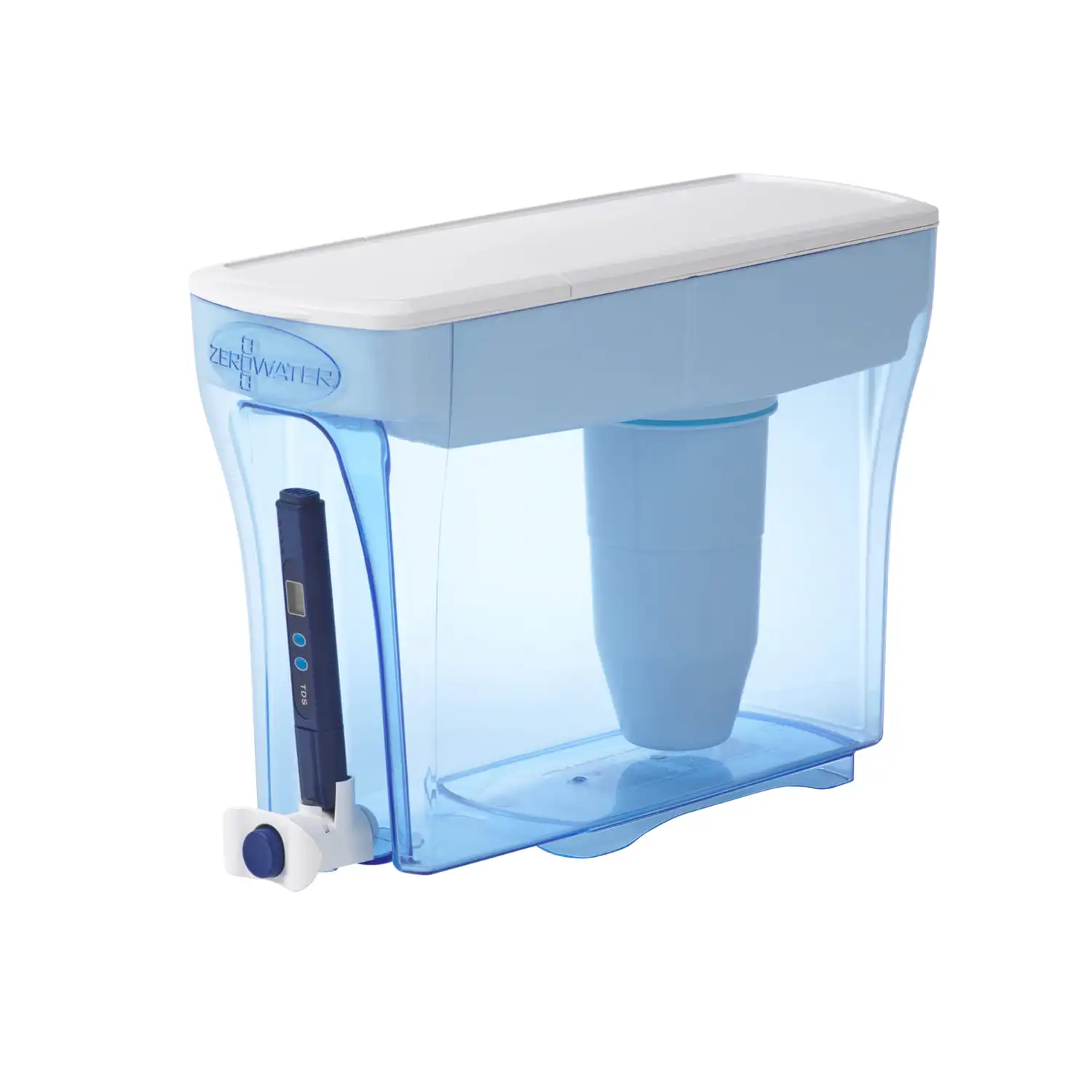 

® 30 Cup Ready-Pour® Water Dispenser with Water Quality Meter - Blue