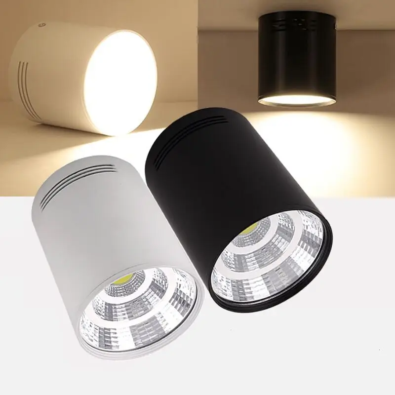 

LED Downlights Dimmable 5W 7W 9W 12W 15W Surface Mounted Ceiling Lamps Spot Light Warm /Natural /Cold White AC 85-265V + Driver