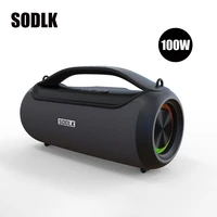 sodlk t300 bluetooth speaker 100w bluetooth 5 0wireless speakers loud with bassup technology ipx7 waterproof camping speaker