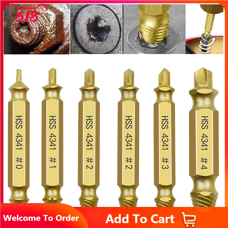 

5/6 шт., инструменты для удаления поврежденных винтов