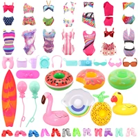 summer cute doll clothes 39 items10 swimsuit bikini 8 shoes 3 lifebuoy 6 sunglasses 12 dolls accessories for barbie 16